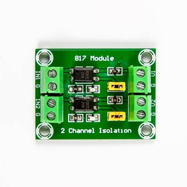 PC817 2 Kanallı Optokuplör İzolasyon Modülü - 1