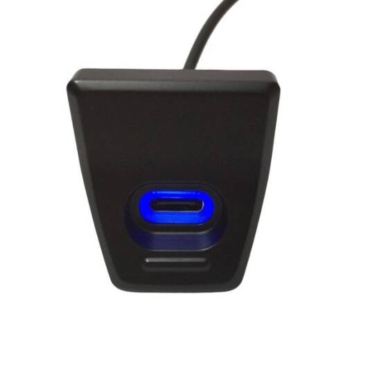 PD Type-C Mavi Işıklı Araç Şarj Soketi - 2