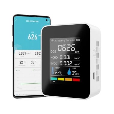 PG-L58 5in1 WIFI CO2 HCHO TVOC Hava Kalitesi Monitörü - 2