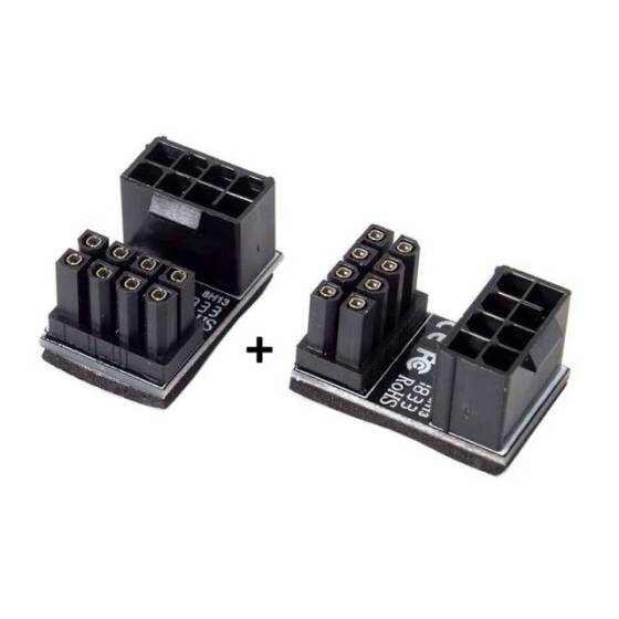 PH36A ATX 8 Pin Adaptör ATX 8 Pin Dişi 8 Pin Erkek 180 Derece Açılı Adaptör - 3
