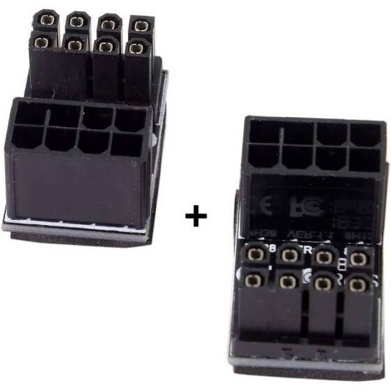 PH36B ATX 8 Pin Adaptör ATX 8 Pin Dişi 8 Pin Erkek 180 Derece Açılı Adaptör - 3