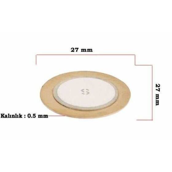 Piezo Disk Element- 27 mm Çap - 1