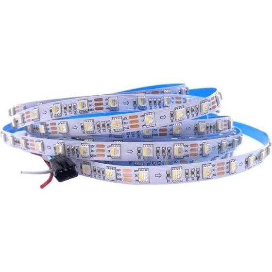 Plastik Kapaklı 5V SK6812 RGBCW 5050 Beyaz SMD LED Şerit 60 LED/Metre Esnek 5 Metrelik Makara IP67 - 2