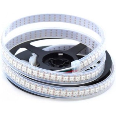 Plastik Kapaklı 5V WS2812B RGB5050 Beyaz Esnek 1M SMD LED Şerit 100 LED/Metre IP67 - 2