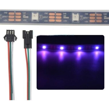 Plastik Kapaklı 5V WS2812B RGB5050 Beyaz SMD LED Şerit 30 LED/Metre Esnek 5 Metrelik Makara IP67 - 2