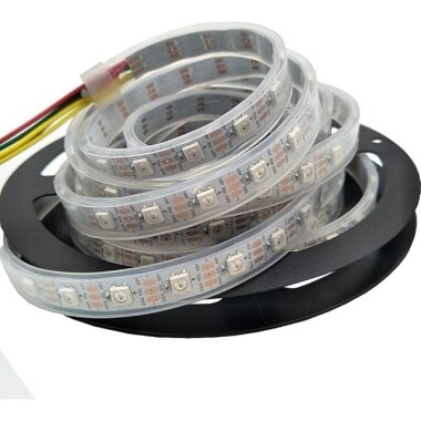Plastik Kapaklı WS2812B Smd Şerit Led 60 Led/Metre Esnek 5M/Rulo Su Geçirmez Dış Mekan 5V IP67 - 2