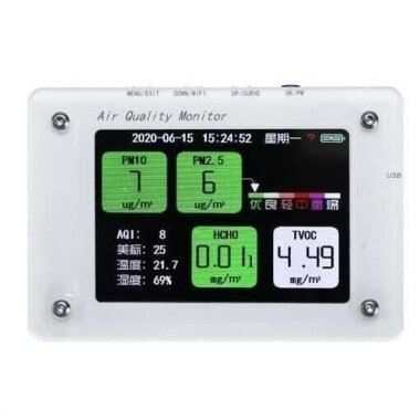 PM2.5 TVOC CO2 HCHO AQI Hava Kalitesi Monitörü - B2 - Görsu Elektronik