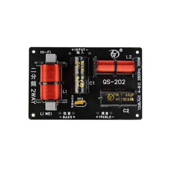 QS-202 350W 2800Hz 2 Yollu Hoparlör Crossover Ses Filtresi Frekans Bölücü - 2