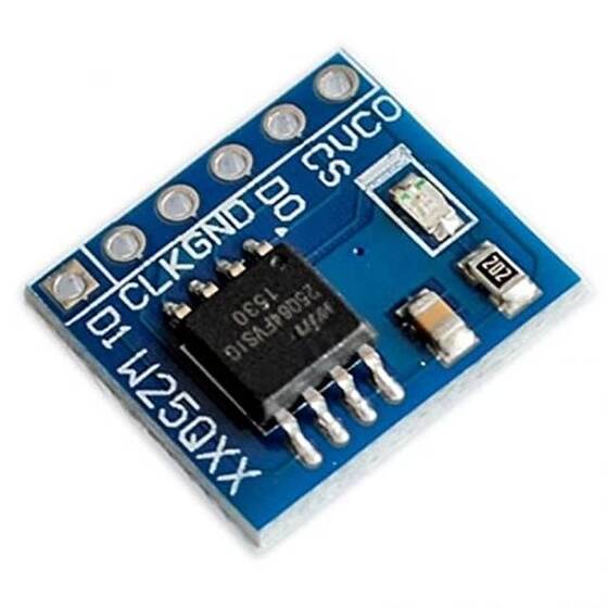 QSPI DIP Breakout Kartı - W25Q64 - 64 MBit 8 Mbyte - 1