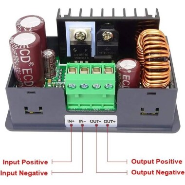 RD DPS8005 Programlanabilir Sabit Gerilim Akım Kademeli Güç Kaynağı Modülü Voltmetre Ampermetre Buck Dönüştürücü 80V 5A USB İletişim Kartı + Bluetooth Kartlı - 4