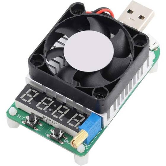 RD LD35 USB Arayüzü Elektronik Yük Direnci Deşarj Akü Testi LED Ekran Fan Ayarlanabilir Akım Gerilimi 5A 35W - 6