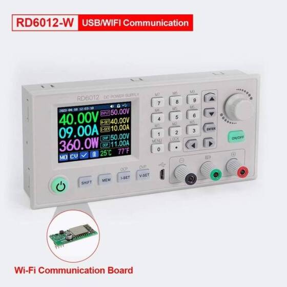 RD RD6012-W USB WiFi DC DC Gerilim Adım Aşağı Güç Kaynağı Modülü Buck Dönüştürücü Voltmetre Multimetre 60 V 12A Wifili - 5