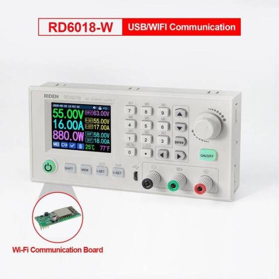 RD RD6018-W USB WiFi DC DC Adım Aşağı Güç Kaynağı Modülü Buck Dönüştürücü Multimetre 60V 18A Ve 800W AC Wifili DC PSU'ya - 3