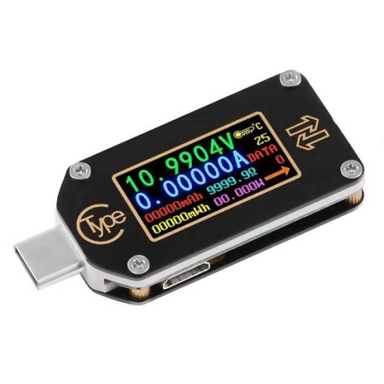 RD TC66 Type-C PD TTrigger USB-C Voltmetre Ampermetre Gerilim 2 Yollu Akım Ölçer Multimetre PD Şarj Aleti Pil USB Test Cihazı USB İletişim + PD Switch - 1