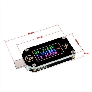 RD TC66C Type-C PD TTrigger USB-C Voltmetre Ampermetre Gerilim 2 Yollu Akım Ölçer Multimetre PD Şarj Cihazı Pil USB Test Cihazı USB + BT İletişim + PD Switch - 3