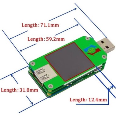 RD UM24 APP USB 2.0 LCD Ekran Voltmetre Ampermetre Pil Şarj Gerilimi Akım Ölçer Multimetre Kablo Ölçü Test Cihazı İletişim Sürümü Olmadan - 3