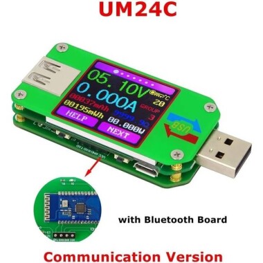 RD UM24C APP USB 2.0 LCD Ekran Voltmetre Ampermetre Pil Şarj Gerilimi Akım Ölçer Multimetre Kablo Ölçü Test Cihazı İle İletişim Sürümü - 2