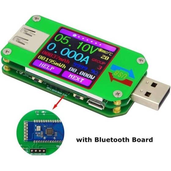 RD UM24C APP USB 2.0 LCD Ekran Voltmetre Ampermetre Pil Şarj Gerilimi Akım Ölçer Multimetre Kablo Ölçü Test Cihazı İle İletişim Sürümü - 3