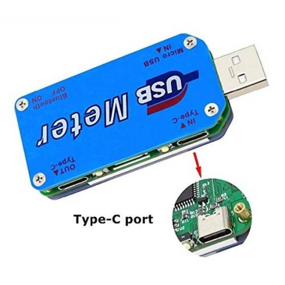 RD UM25C APP USB 2.0 Tip-C LCD Voltmetre Ampermetre Gerilim Akım Ölçer Pil Şarj USB Test Cihazı İle İletişim Sürümü - 2