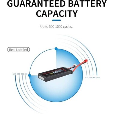 Kırmızı 1500MAH 3S 11.1V 25C Model Uçak LIPO Pil T Dişi - 4