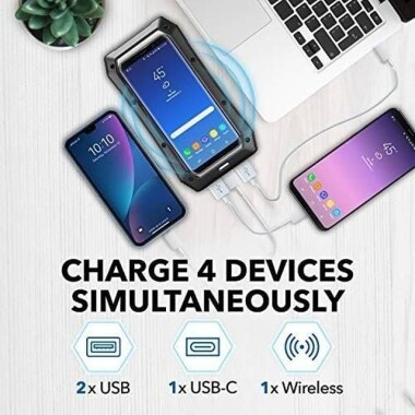 Kırmızı Çıkarılabilir Güneş Enerjisi Şarj Cihazı Hızlı Şarj 2000MA - 4