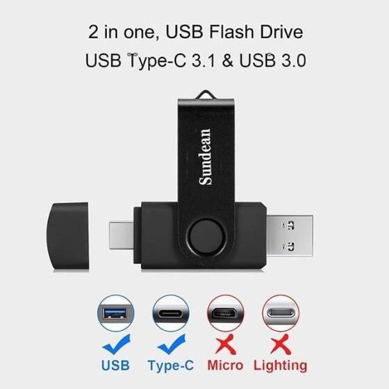 Robot Cube Siyah U308 Yüksek Hızlı U Disk USB3.2 Gen1 128GB - 2