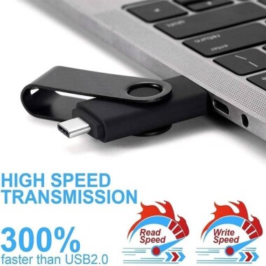 Robot Cube Siyah U308 Yüksek Hızlı U Disk USB3.2 Gen1 128GB - 3