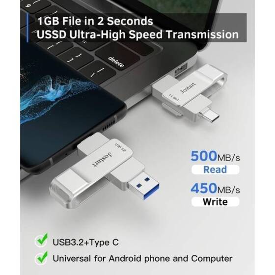 Robot Cube Siyah U308 Yüksek Hızlı U Disk USB3.2 Gen1 256GB - 2