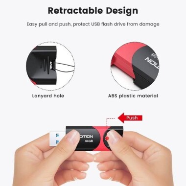 Robot Cube Gri U309 Yüksek Hızlı U Disk USB3.2 64GB - 2