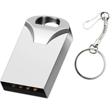 Robot Cube Gümüş U101 Mini Su Geçirmez U Disk USB2.0 128GB - 1
