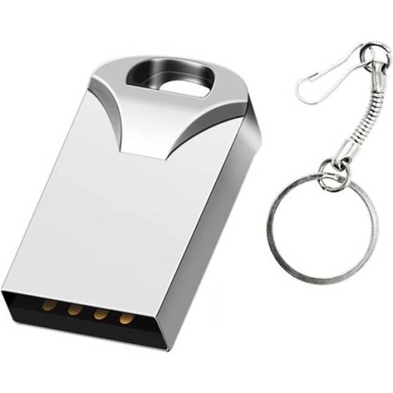 Robot Cube Gümüş U101 Mini Su Geçirmez U Disk USB2.0 128GB - 1