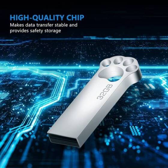 Robot Cube Gümüş U101 Mini Su Geçirmez U Disk USB2.0 32GB - 4