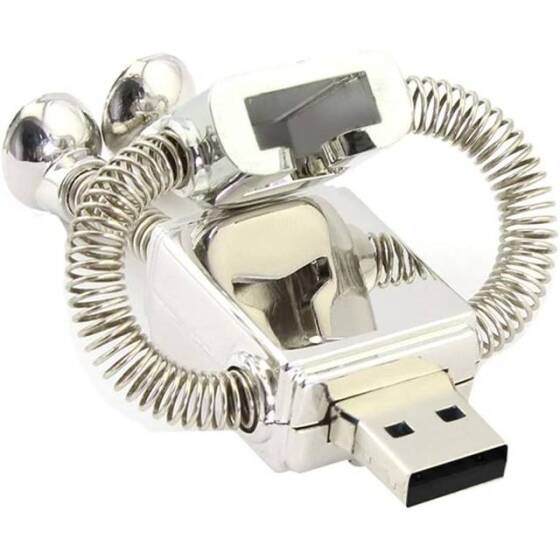 Robot Cube Gümüş U102 Kapaklı U Disk USB2.0 2GB - 4