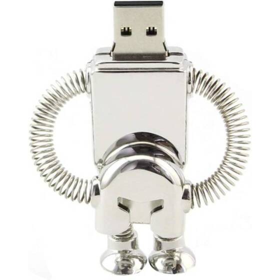 Robot Cube Gümüş U102 Kapaklı U Disk USB2.0 2GB - 5