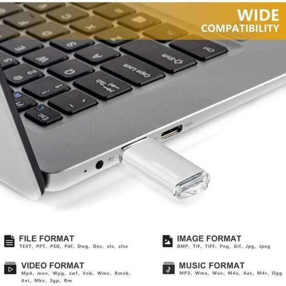 Robot Cube Gümüş U102 Kapaklı U Disk USB2.0 64GB - 2