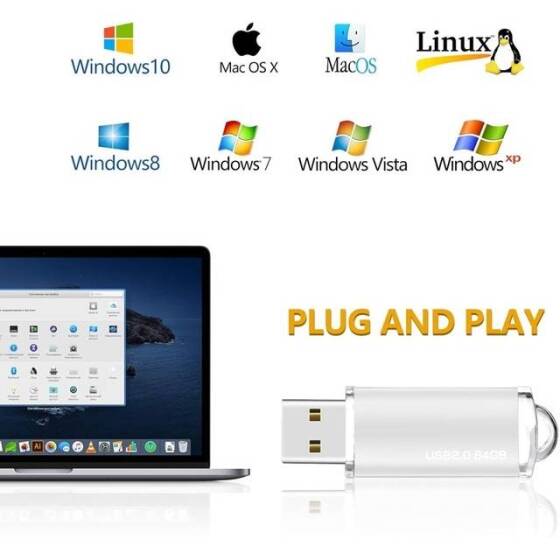 Robot Cube Gümüş U102 Kapaklı U Disk USB2.0 64GB - 4