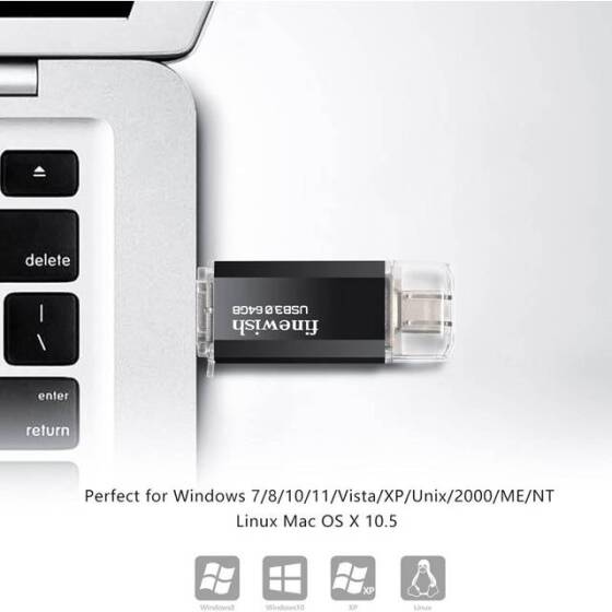 Robot Cube Gümüş U301 Yüksek Hızlı Metal U Disk USB3.0 64GB - 3
