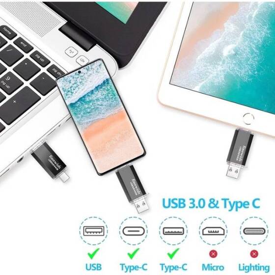 Robot Cube Gümüş U301 Yüksek Hızlı Metal U Disk USB3.0 64GB - 4