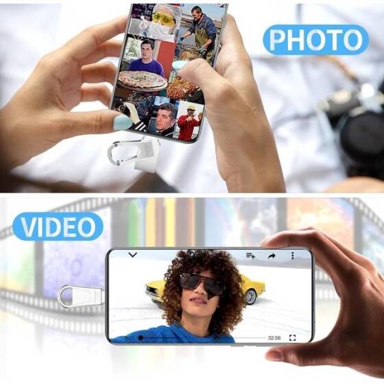 Robot Cube Gümüş U305 360 Derece Dönebilen U Disk USB3.2 128GB - 5