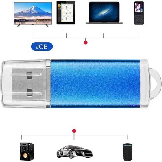 Robot Cube Mavi U101 Mini Su Geçirmez U Disk USB2.0 16GB - 4