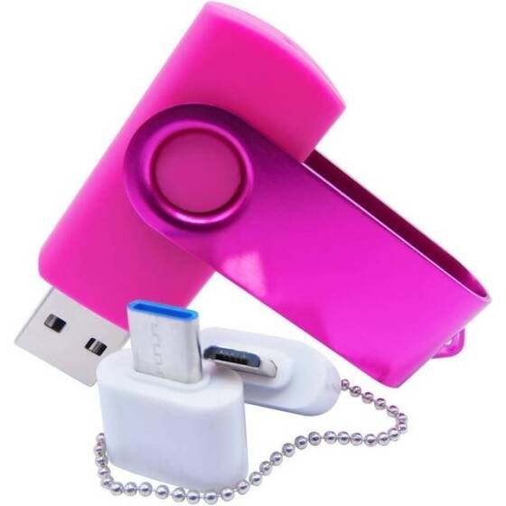 Robot Cube Pembe U102 Kapaklı U Disk USB2.0 2GB - 1