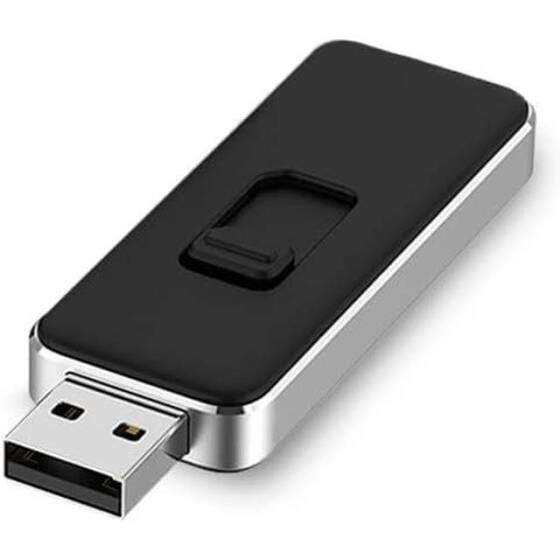 Robot Cube Siyah U102 Kapaklı U Disk USB2.0 64GB - 1