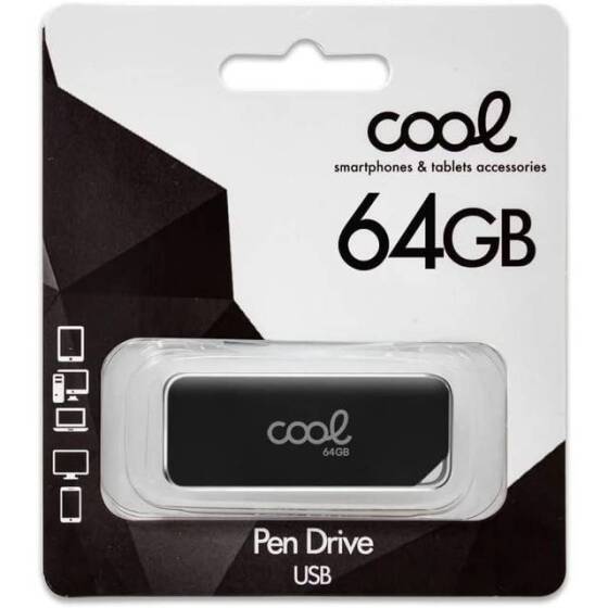 Robot Cube Siyah U102 Kapaklı U Disk USB2.0 64GB - 2