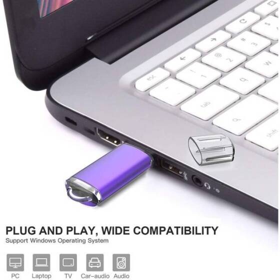 Robot Cube Siyah U102 Kapaklı U Disk USB2.0 8GB - 2