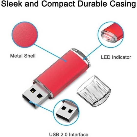 Robot Cube Siyah U102 Mini Kapaklı U Disk USB2.0 512MB - 5