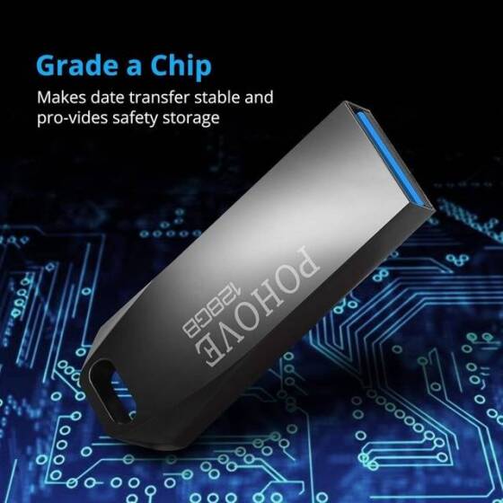 Robot Cube Siyah U307 Sürgülü U Disk USB3.0 128GB - 3