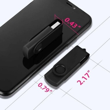 Robot Cube U103 Siyah ABS 360 Derece Dönebilen U Disk USB2.0 64GB - 5