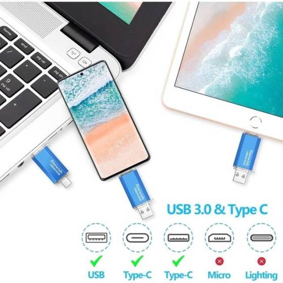 Robot Cube U201 Siyah USB2.0+Type-C U Disk 32GB - 5