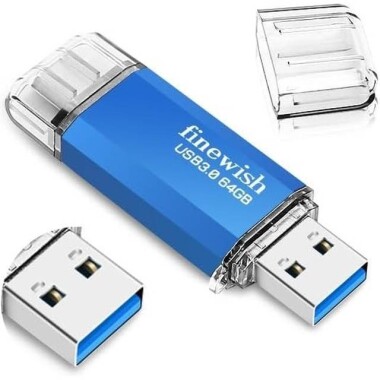 Robot Cube U406 Gümüş USB3.2 Gen1+Type-C U Disk 64GB - 1