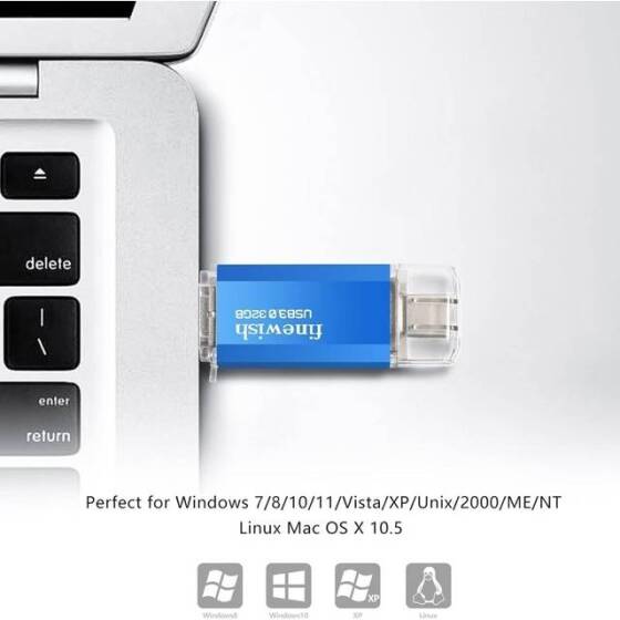 Robot Cube U406A Gümüş USB3.2 Gen1+Type-C U Disk 32GB - 3
